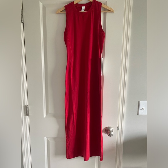 lululemon athletica Dresses & Skirts - Womens Lululemon All Aligned Midi Dress Size 4 Dark Red New